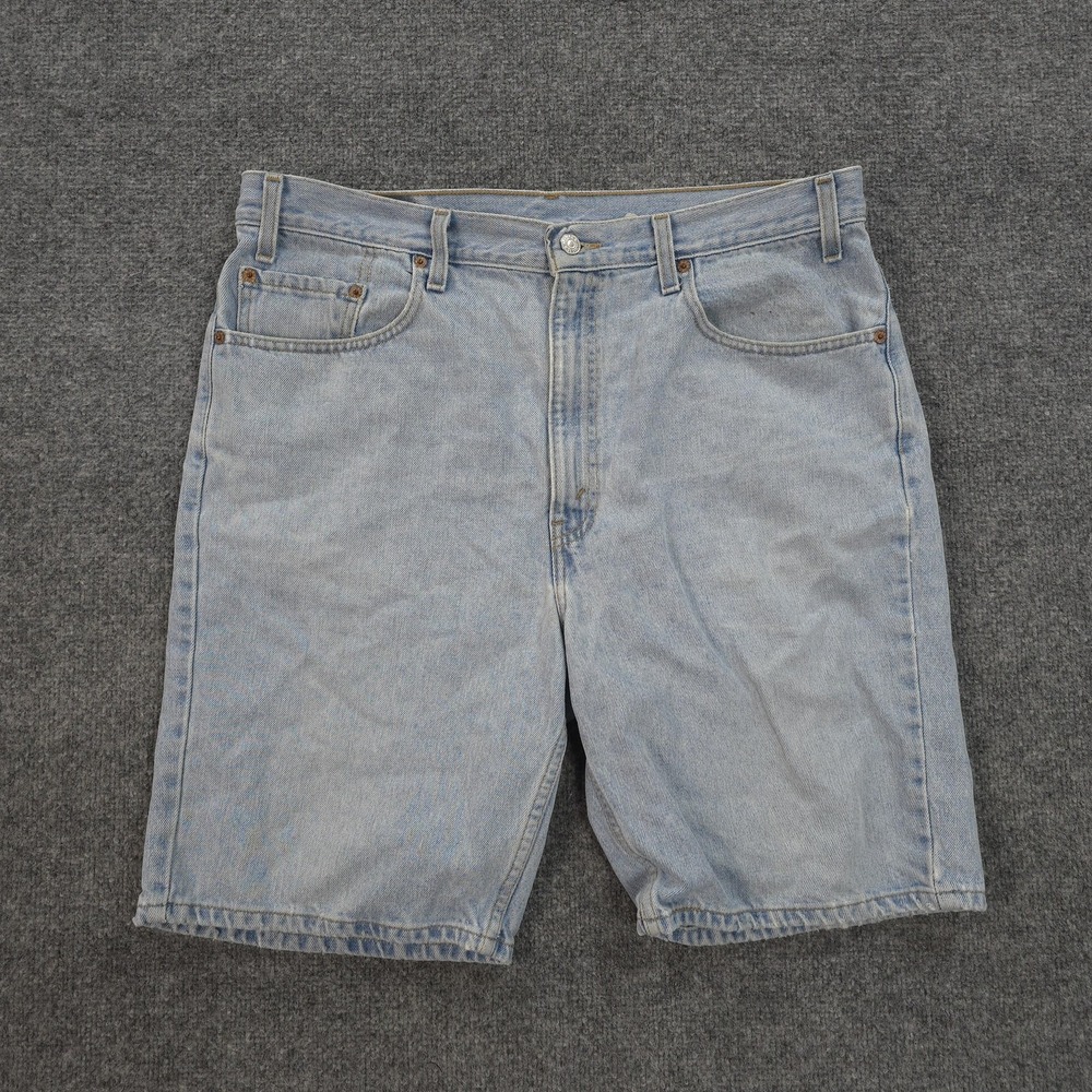 Vintage Levis Shorts Mens 38 Blue 505 Regular Fit Light Wash Denim Jorts Y2K